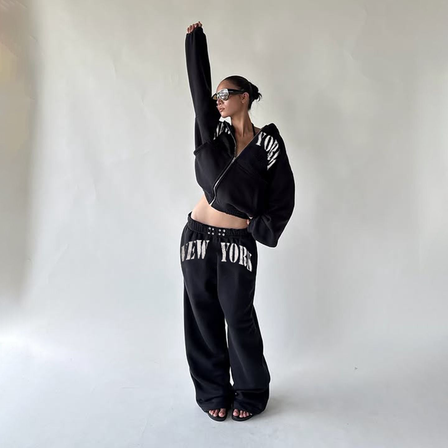 New york black tracksuit