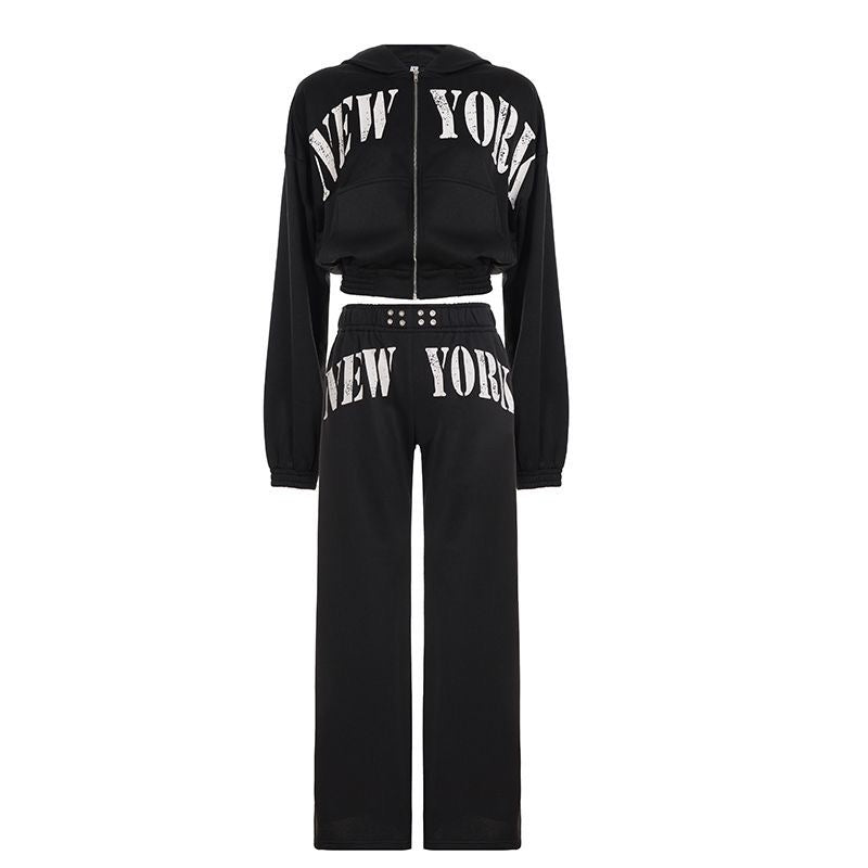 New york black tracksuit