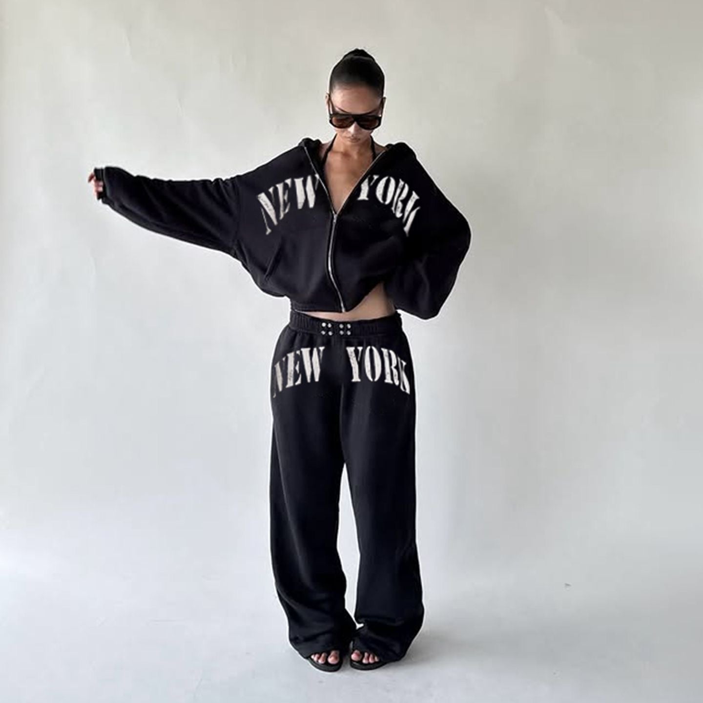 New york black tracksuit