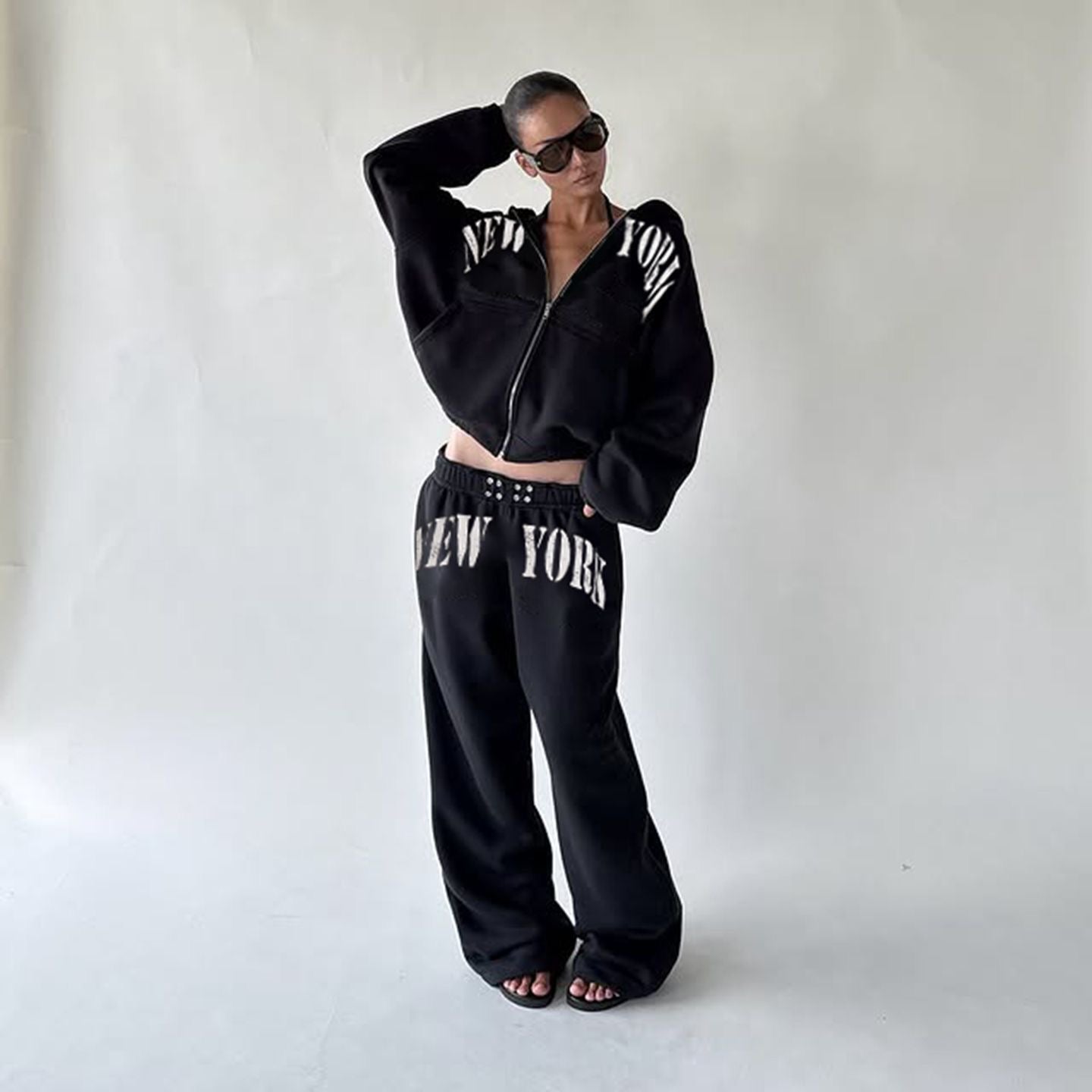 New york black tracksuit